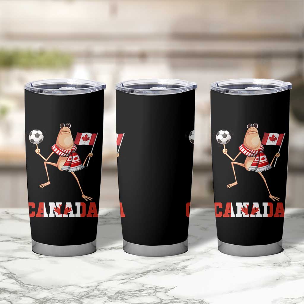 Funny Marcus The Worm Tumbler Cup Canadian Pride Soccer Gift
