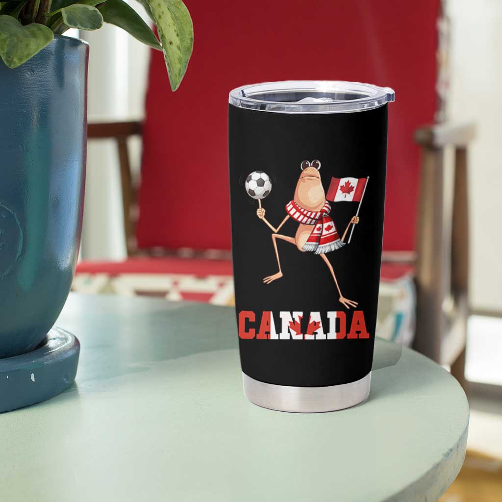 Funny Marcus The Worm Tumbler Cup Canadian Pride Soccer Gift