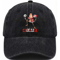 Funny Marcus The Worm Washed Cotton Baseball Cap Canadian Pride Soccer Gift
