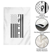 Fight Skin Cancer Melanoma Fighter USA Flag Garden Flag