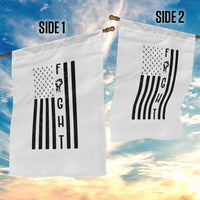 Fight Skin Cancer Melanoma Fighter USA Flag Garden Flag