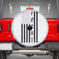 Fight Skin Cancer Melanoma Fighter USA Flag Spare Tire Cover