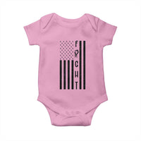 Fight Skin Cancer Melanoma Fighter USA Flag Baby Onesie