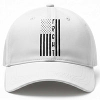 Fight Skin Cancer Melanoma Fighter USA Flag Baseball Cap