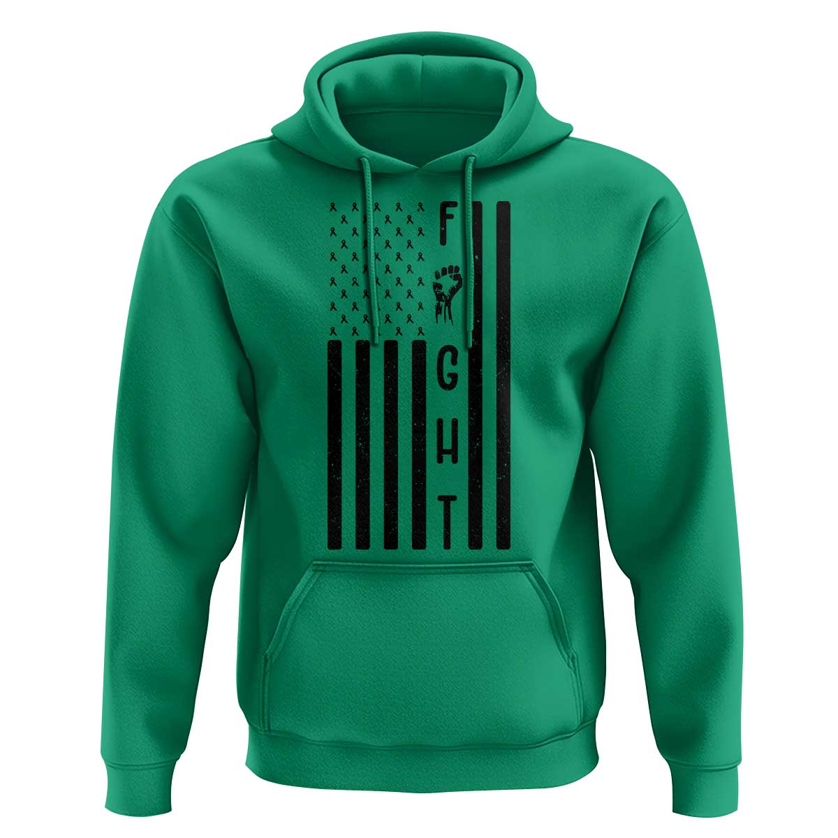 Fight Skin Cancer Melanoma Fighter USA Flag Hoodie