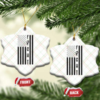 Fight Skin Cancer Melanoma Fighter USA Flag Ceramic Ornament
