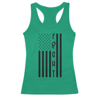Fight Skin Cancer Melanoma Fighter USA Flag Racerback Tank Top