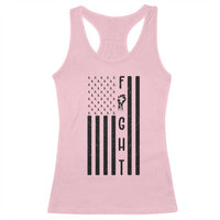 Fight Skin Cancer Melanoma Fighter USA Flag Racerback Tank Top