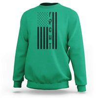 Fight Skin Cancer Melanoma Fighter USA Flag Sweatshirt