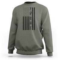 Fight Skin Cancer Melanoma Fighter USA Flag Sweatshirt