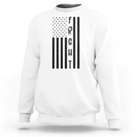 Fight Skin Cancer Melanoma Fighter USA Flag Sweatshirt