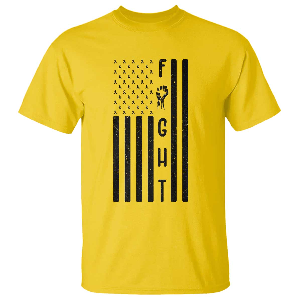 Fight Skin Cancer Melanoma Fighter USA Flag T Shirt