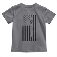 Fight Skin Cancer Melanoma Fighter USA Flag Toddler T Shirt