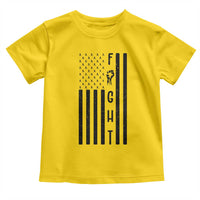 Fight Skin Cancer Melanoma Fighter USA Flag Toddler T Shirt