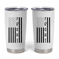 Fight Skin Cancer Melanoma Fighter USA Flag Tumbler Cup