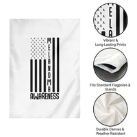 Melanoma Awareness USA Flag Garden Flag Patriotic Cancer Warrior