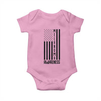 Melanoma Awareness USA Flag Baby Onesie Patriotic Cancer Warrior