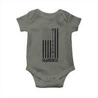 Melanoma Awareness USA Flag Baby Onesie Patriotic Cancer Warrior