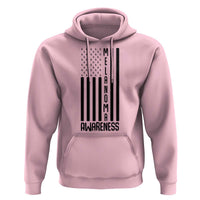 Melanoma Awareness USA Flag Hoodie Patriotic Cancer Warrior