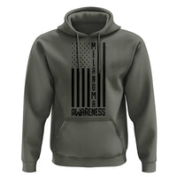 Melanoma Awareness USA Flag Hoodie Patriotic Cancer Warrior