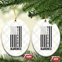 Melanoma Awareness USA Flag Ceramic Ornament Patriotic Cancer Warrior