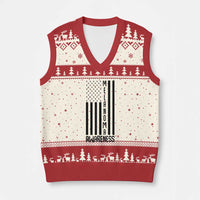 Melanoma Awareness USA Flag V-Neck Knit Sweater Vest Patriotic Cancer Warrior