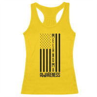 Melanoma Awareness USA Flag Racerback Tank Top Patriotic Cancer Warrior