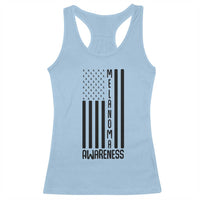Melanoma Awareness USA Flag Racerback Tank Top Patriotic Cancer Warrior