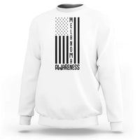 Melanoma Awareness USA Flag Sweatshirt Patriotic Cancer Warrior