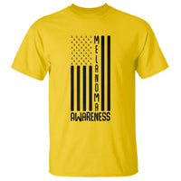 Melanoma Awareness USA Flag T Shirt Patriotic Cancer Warrior