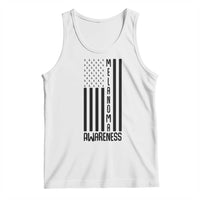 Melanoma Awareness USA Flag Tank Top Patriotic Cancer Warrior