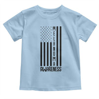 Melanoma Awareness USA Flag Toddler T Shirt Patriotic Cancer Warrior
