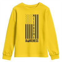 Melanoma Awareness USA Flag Youth Sweatshirt Patriotic Cancer Warrior