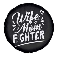 Wife Mom Melanoma Fighter Spare Tire Cover Family Support Strong And Fearless