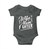 Wife Mom Melanoma Fighter Baby Onesie Family Support Strong And Fearless