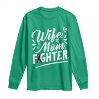 Wife Mom Melanoma Fighter Long Sleeve Shirt Family Support Strong And Fearless