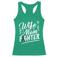 Wife Mom Melanoma Fighter Racerback Tank Top Family Support Strong And Fearless