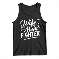 Wife Mom Melanoma Fighter Tank Top Family Support Strong And Fearless