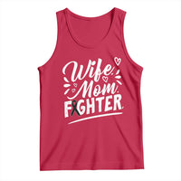 Wife Mom Melanoma Fighter Tank Top Family Support Strong And Fearless