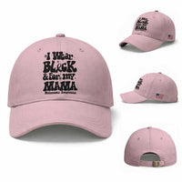 Melanoma Family Support Baseball Cap I Wear Black For My Mama