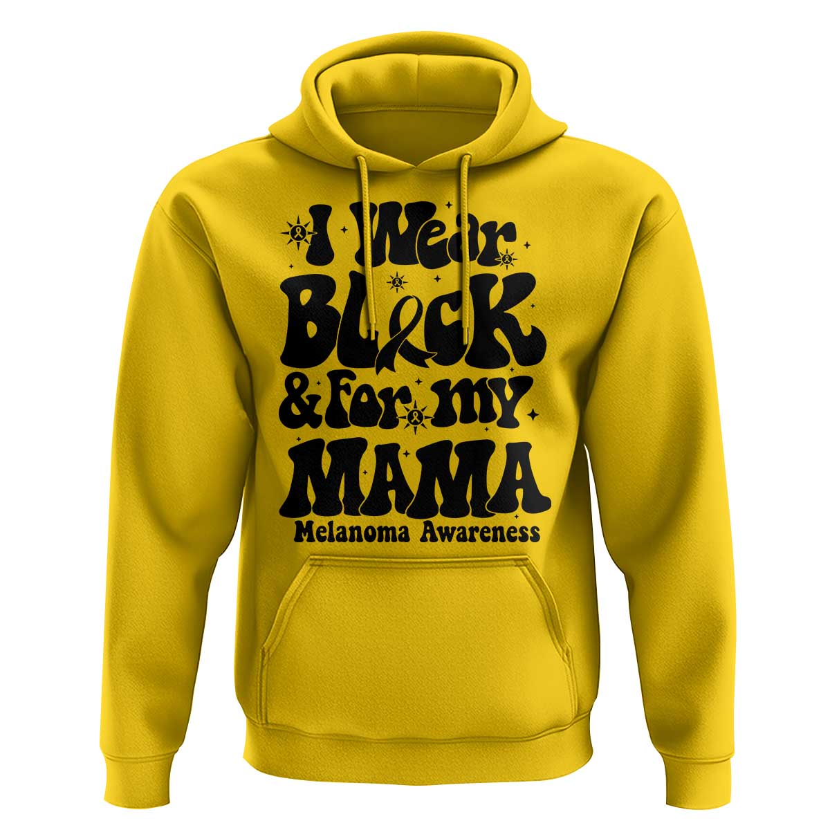 Melanoma Family Support Hoodie I Wear Black For My Mama