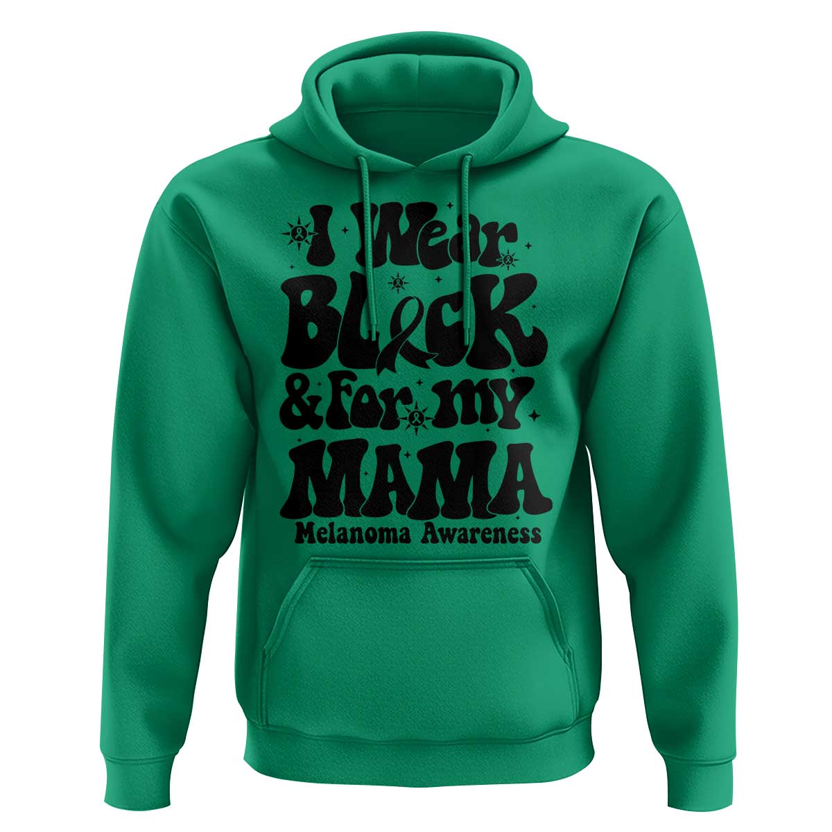 Melanoma Family Support Hoodie I Wear Black For My Mama