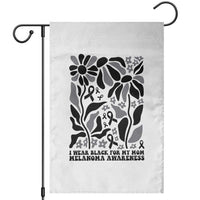 I Wear Black For My Mom Garden Flag Melanoma Support Squad
