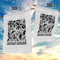 I Wear Black For My Mom Garden Flag Melanoma Support Squad