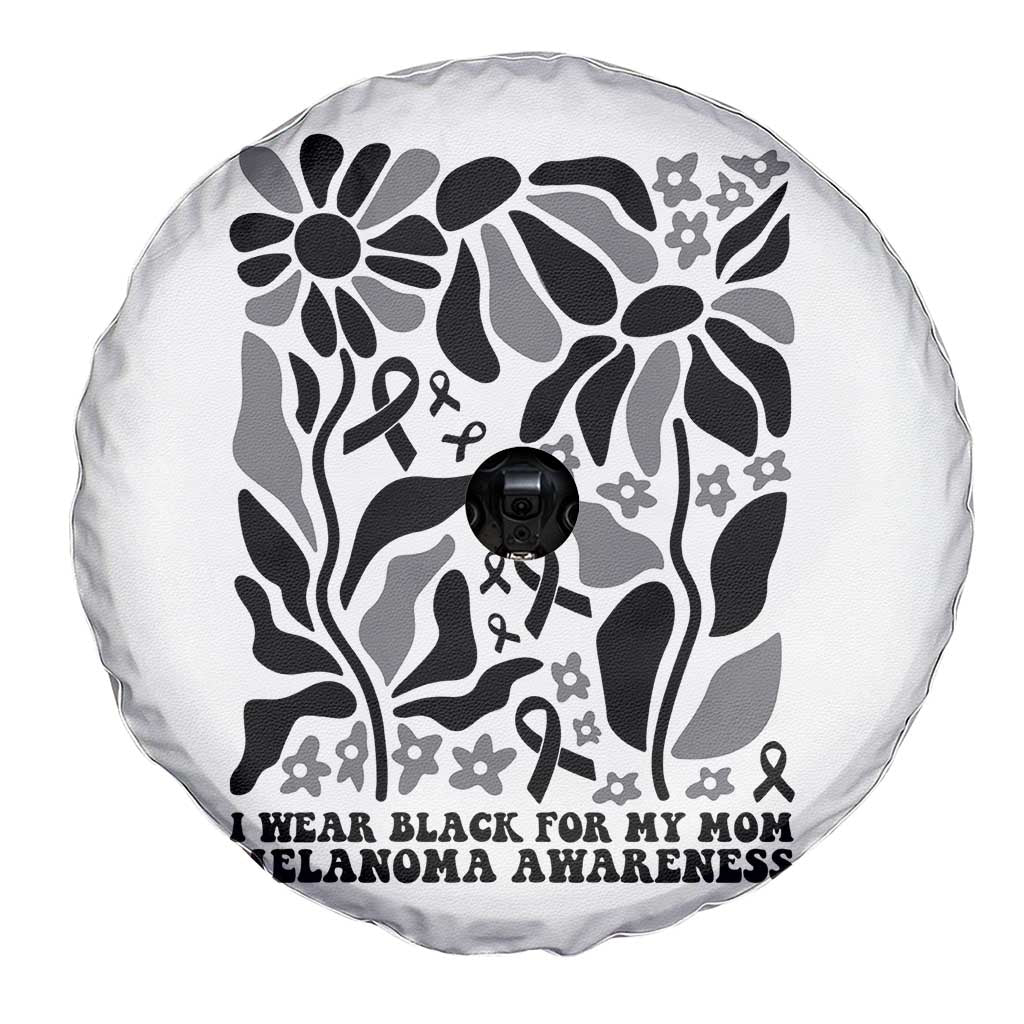 I Wear Black For My Mom Spare Tire Cover Melanoma Support Squad