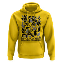 I Wear Black For My Mom Hoodie Melanoma Support Squad