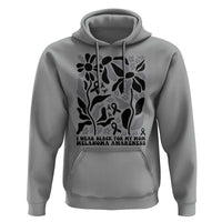 I Wear Black For My Mom Hoodie Melanoma Support Squad