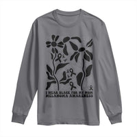 I Wear Black For My Mom Long Sleeve Shirt Melanoma Support Squad