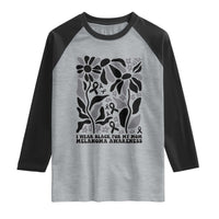 I Wear Black For My Mom Raglan Shirt Melanoma Support Squad