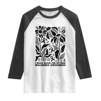 I Wear Black For My Mom Raglan Shirt Melanoma Support Squad